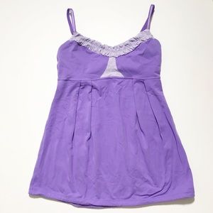 lululemon Ruched Pleat Adjustable Workout Yoga Top